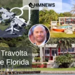 John Travolta House Florida – Aerial view of John Travolta's Florida mansion with private runway and jets.