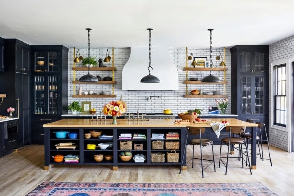 Kitchen floating shelves