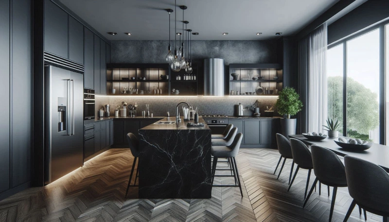 Black and Grey Kitchen