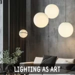Lighting as Art in a modern living room setting