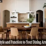 Modern bench seating adds style and function to your dining area with elegant wood finishes.