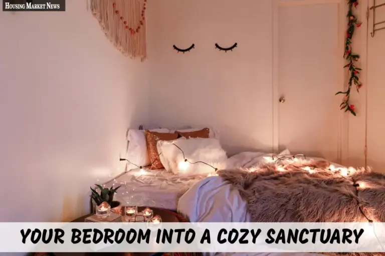 Simple Changes to Turn Your Bedroom into a Cozy Sanctuary Modern bedroom interior with cozy furniture and soft lighting