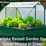 Timberlake Raised Garden Bed with Green House in Green