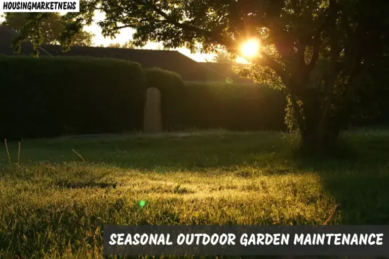 Seasonal outdoor garden maintenance with garden care, lawn care tips, and seasonal yard work in a green yard