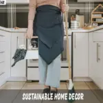Woman cleaning kitchen with broom during pre-listing cleans before selling a home