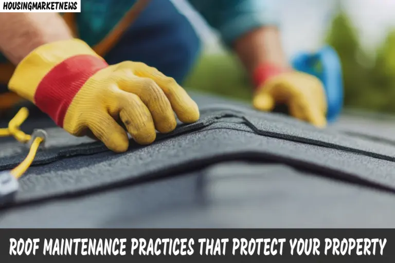 Roof maintenance practices being performed on a residential home roof