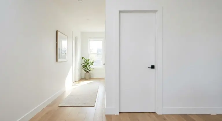 34×80 interior door installed in modern home hallway