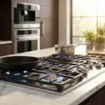 Best Gas Stoves Premium stainless steel gas stove in a modern luxury kitchen.