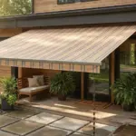 Front Porch Awning protecting the entrance from sun and rain.