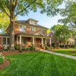A well-maintained Charlotte lawn with thick, green grass suited for the region’s transition zone climate.