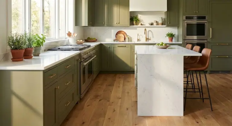 Olive Green Kitchen Cabinets