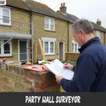 Party Wall Surveyor inspecting a shared wall during loft conversion on a terraced house