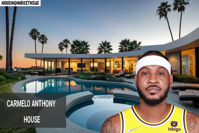 Carmelo Anthony House features a private basketball court and luxury modern interior design for the NBA star.