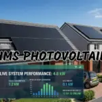HMS Photovoltaik microinverter installed on a rooftop solar panel system for efficient DC to AC power conversion.