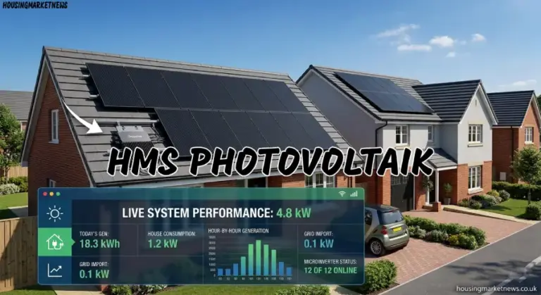 HMS Photovoltaik microinverter installed on a rooftop solar panel system for efficient DC to AC power conversion.