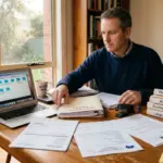 organized digital property records folders with invoices and tax documents