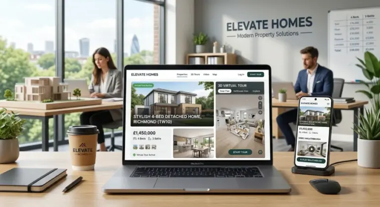 better property visuals used in UK home listing with photos, video, 3D tour on screen (2026)