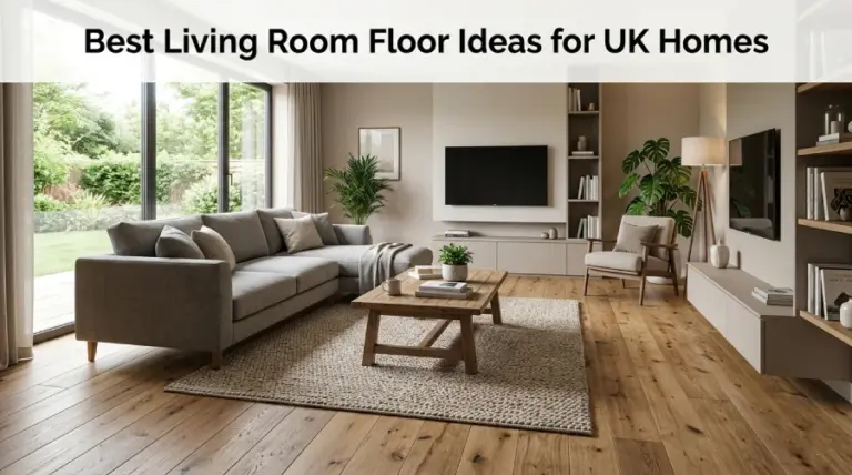 living room floor ideas with engineered wood in a UK home