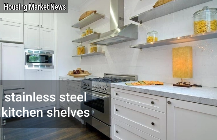 Stainless Steel Kitchen Shelves - "Durable and Hygienic Storage"