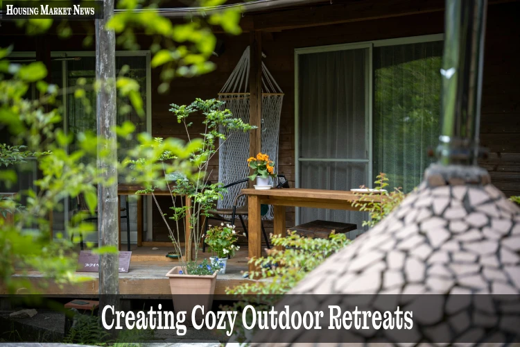 Creating Cozy Outdoor Retreats with Stylish Garden Furniture Modern patio with stylish garden furniture and ambient lighting for outdoor comfort