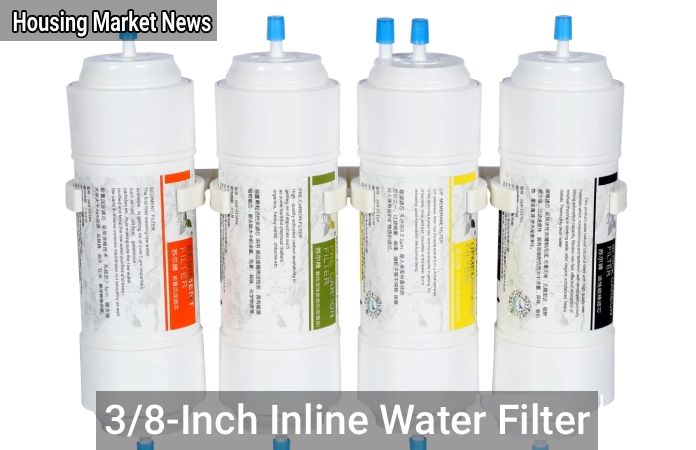 3/8-Inch Inline Water Filter for home, RV, and refrigerator water purification